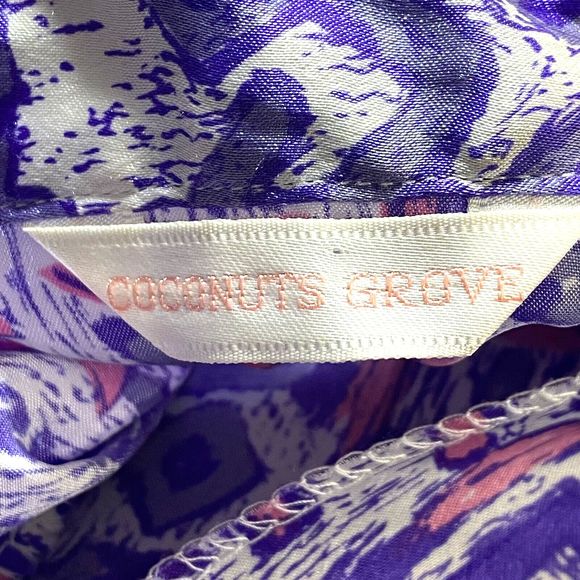 COCONUT GROVE Womens L (42" Chest) Long Sleeve Padded Shoulders Button Up Blouse - Picture 5 of 6